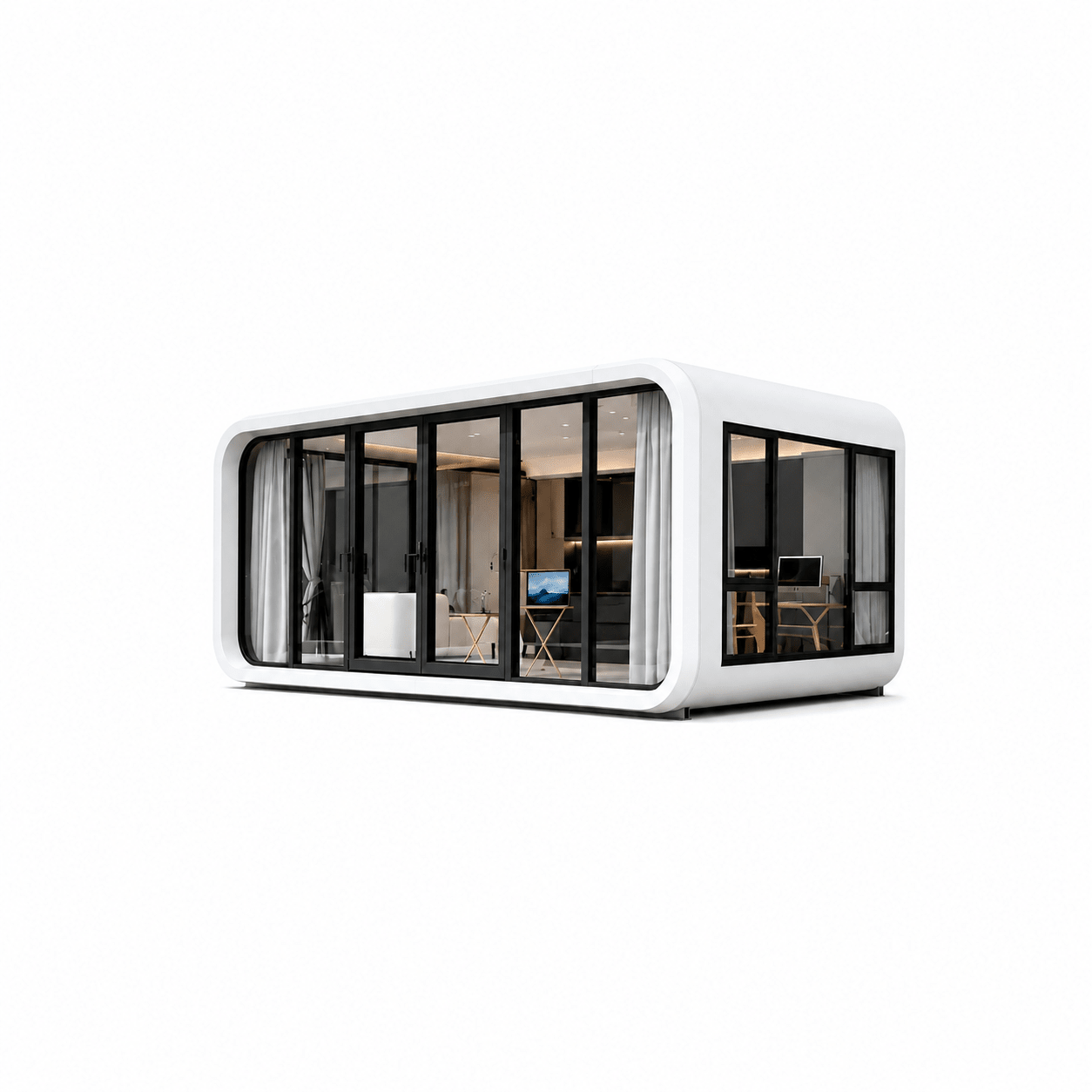 Quick-Build Prefab Capsule Pod House Waterproof Apple Cabin Hotel Room - Fuhuilai House