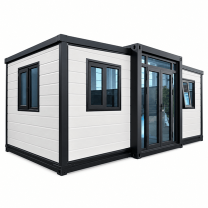 10ft Container House Sloping Roof Double Wing Fully Furnished (One Bedroom, One Bathroom) FHL-003 - Fuhuilai Container