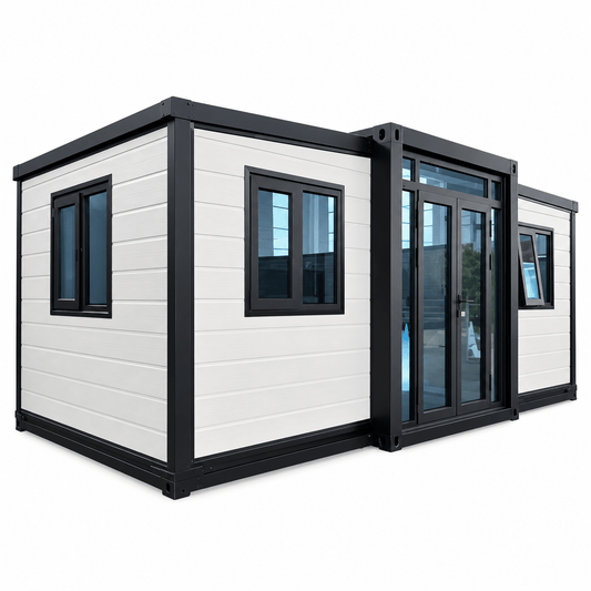 10ft Container House Sloping Roof Double Wing Fully Furnished (One Bedroom, One Bathroom) FHL-003 - Fuhuilai Container
