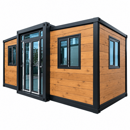 10ft Container House Sloping Roof Double Wing Fully Furnished (One Bedroom, One Bathroom) FHL-003 - Fuhuilai Container
