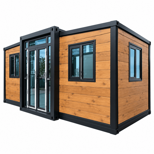 10ft Container House Sloping Roof Double Wing Fully Furnished (One Bedroom, One Bathroom) FHL-003 - Fuhuilai Container