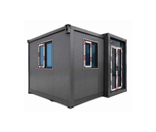 10ft Gray Sloped Roof Expandable Container House 1 Bed 1 Bath - Fuhuilai House