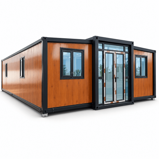 30ft Container House Sloping Roof Double Sample Model (Two Bedrooms, One Living Room, One Bathroom)FHL-008 - Fuhuilai Container