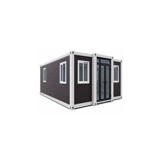 30ft Wood Grain Sloped Roof Expandable Container House 2 Bed 1 Bath - Fuhuilai House
