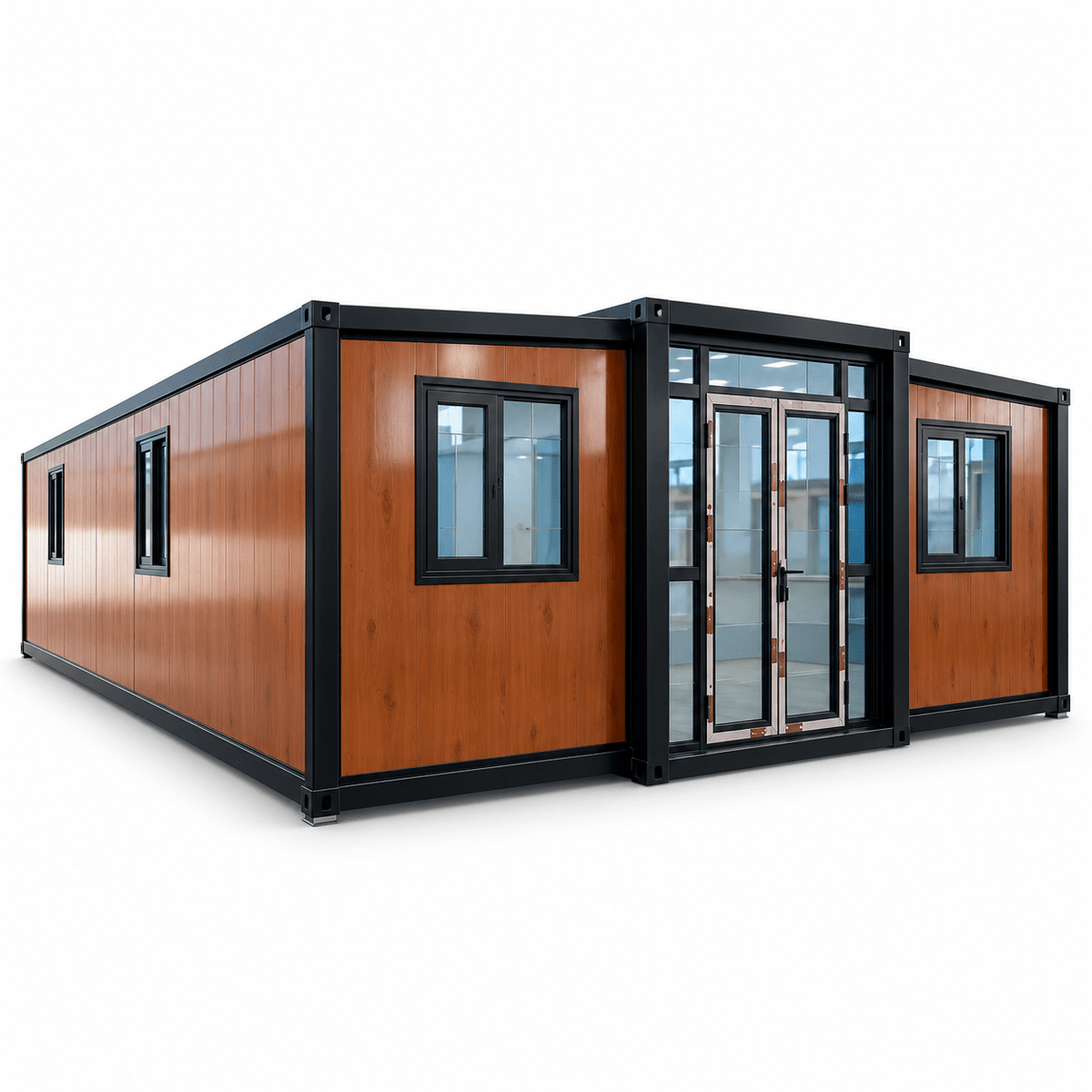 40ft Container House Sloping Roof Sample Model (Three Bedrooms, One Living Room, One Bathroom)FHL-011 - Fuhuilai Container