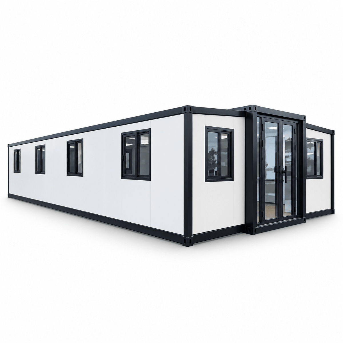40ft Container House Sloping Roof Sample Model (Three Bedrooms, One Living Room, One Bathroom)FHL-011 - Fuhuilai Container