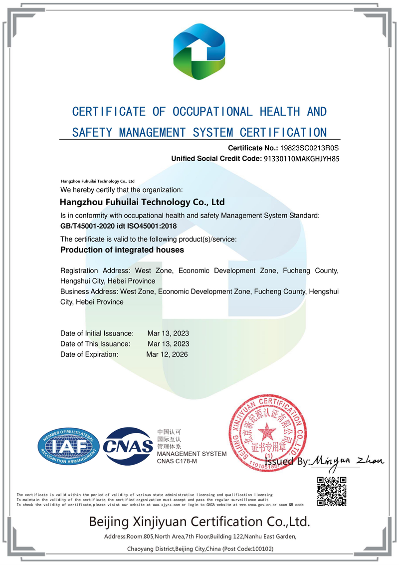 ISO 45001 SAFETY CERTIFICATION
