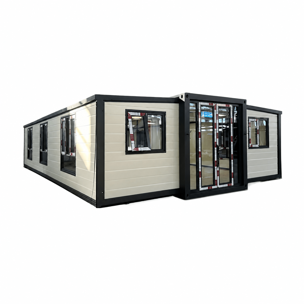 Customizable 20ft/40ft Foldable Expandable Container House, Modern Prefabricated Modular Apartment Villa with 3-Bedroom Layout - Fuhuilai House