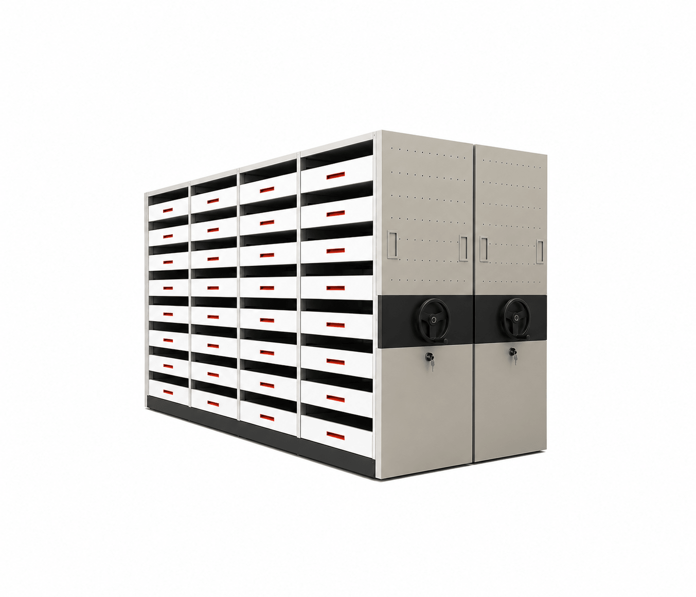 Drawer Mobile Shelving System for Large Format Document Storage - Fuhuilai House