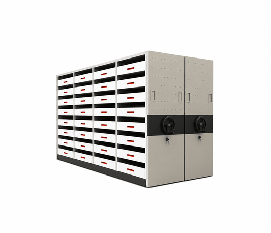 Drawer Mobile Shelving System for Large Format Document Storage - Fuhuilai House