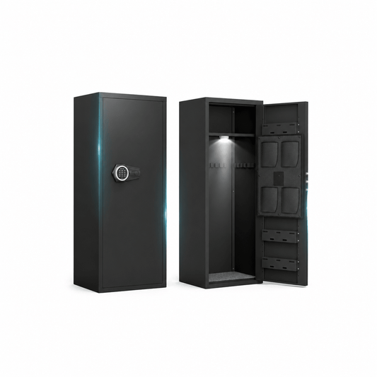 Steel Safe Cabinet with Digital Lock and LED Lighting - Fuhuilai House